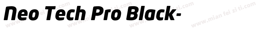 Neo Tech Pro Black字体转换